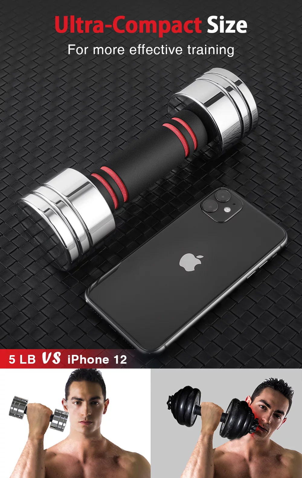 Adjustable Dumbbells Pair Steel Weight Set with Foam Handle Z53705
