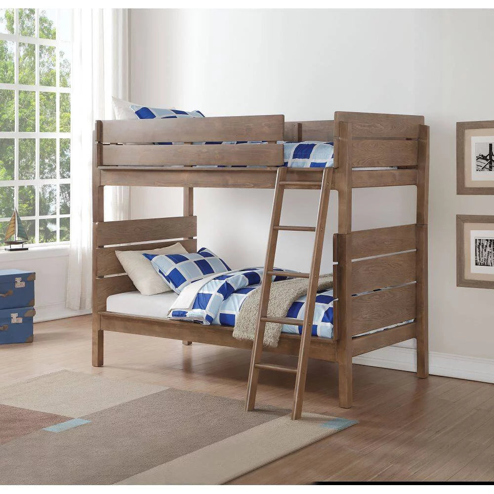 Twin Twin Antique Oak Bunk Bed I297