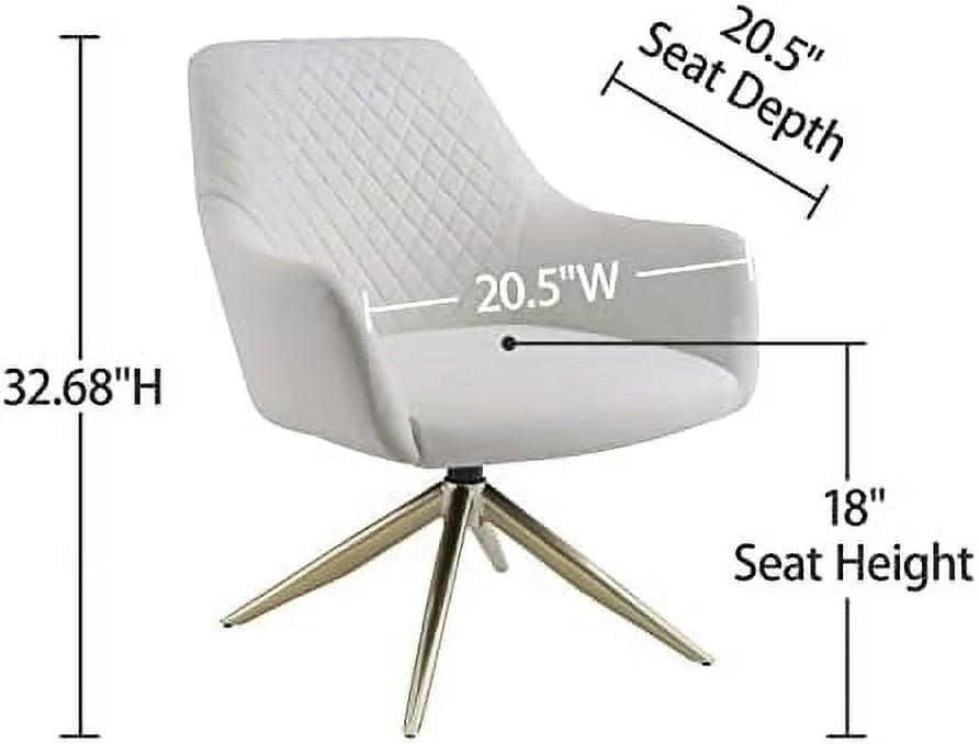 Gray Faux Leather Swivel Desk Chair Set of 2 Z60530