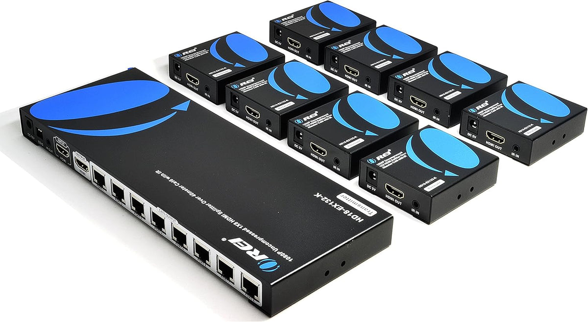 1x4 HDMI Extender Splitter Over Single Cable CAT6/7 1080P With IR Remote J5999