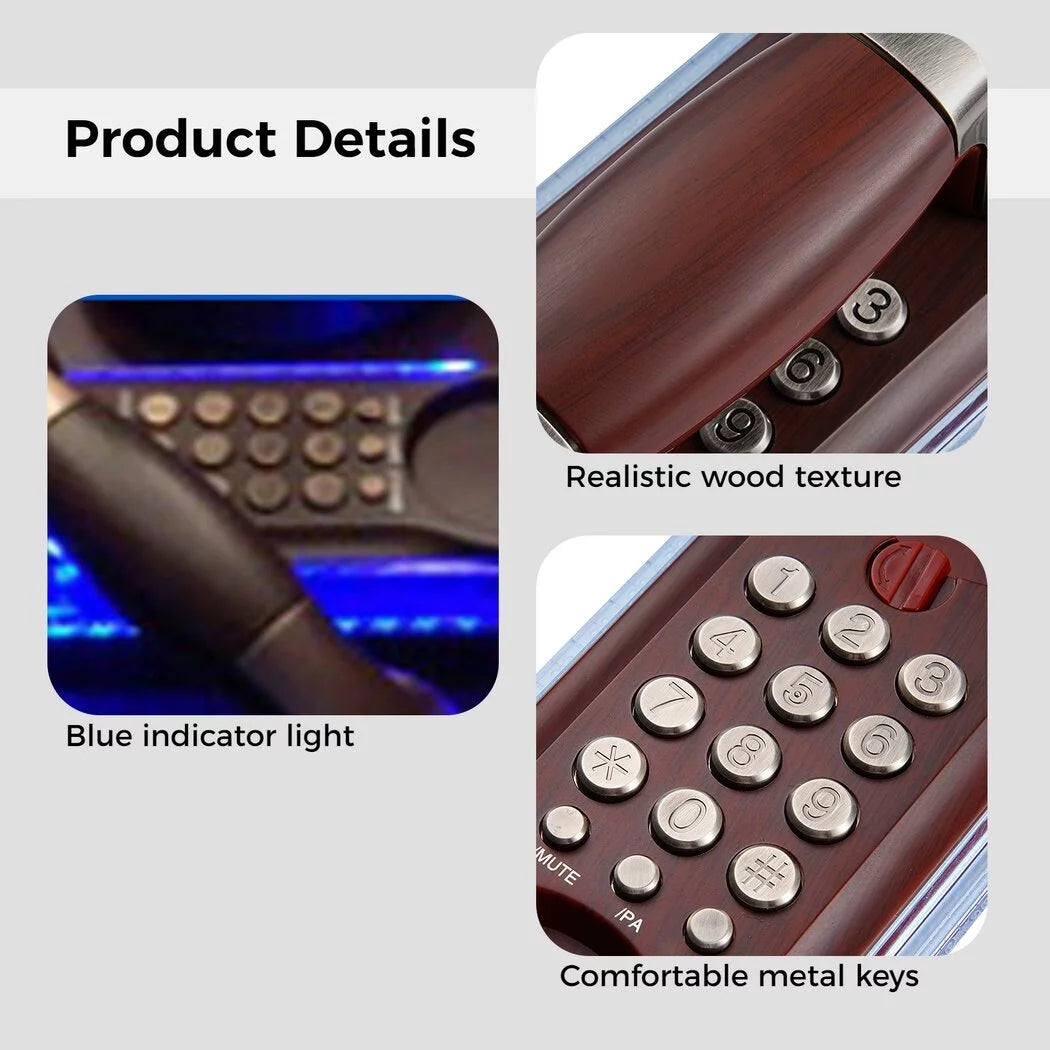 Corded Wall-Mounted Telephone with Blue Indicator D695