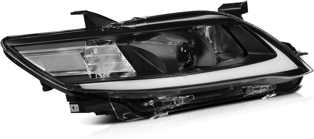 Headlight Assembly Pair for Toyota Camry 2010-2011 Black Housing Clear Lens P37067