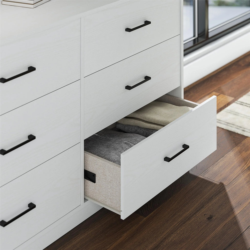 Black 6 Drawer Dresser V53327