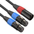 XLR Y-Cable 2 Female to 1 Male 1.6ft B616