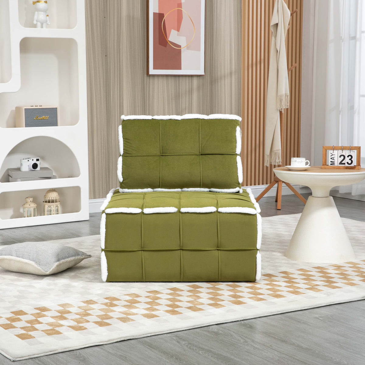 Emerald Upholstered Armless Accent Sofa Y468