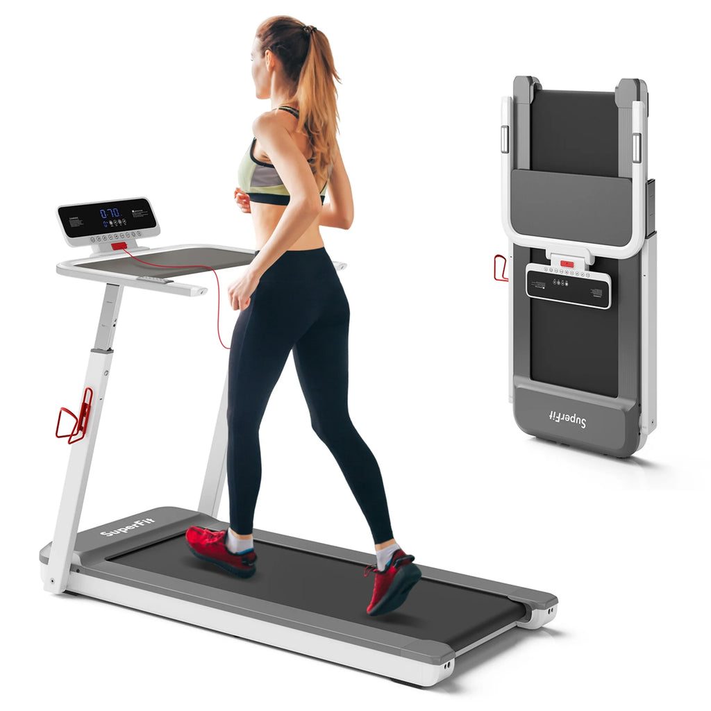 Folding Treadmill Adjustable Height Black Y908