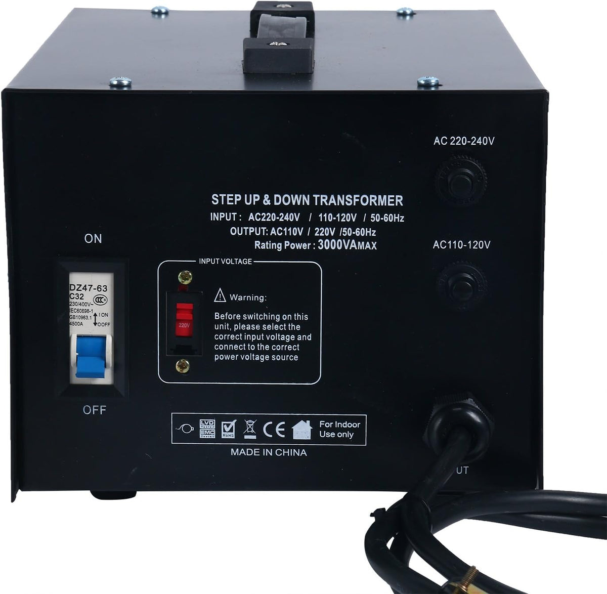 Step Up/Down Transformer 220V to 110V Voltage Power Converter 3000 Watt Pack of 2 P4416