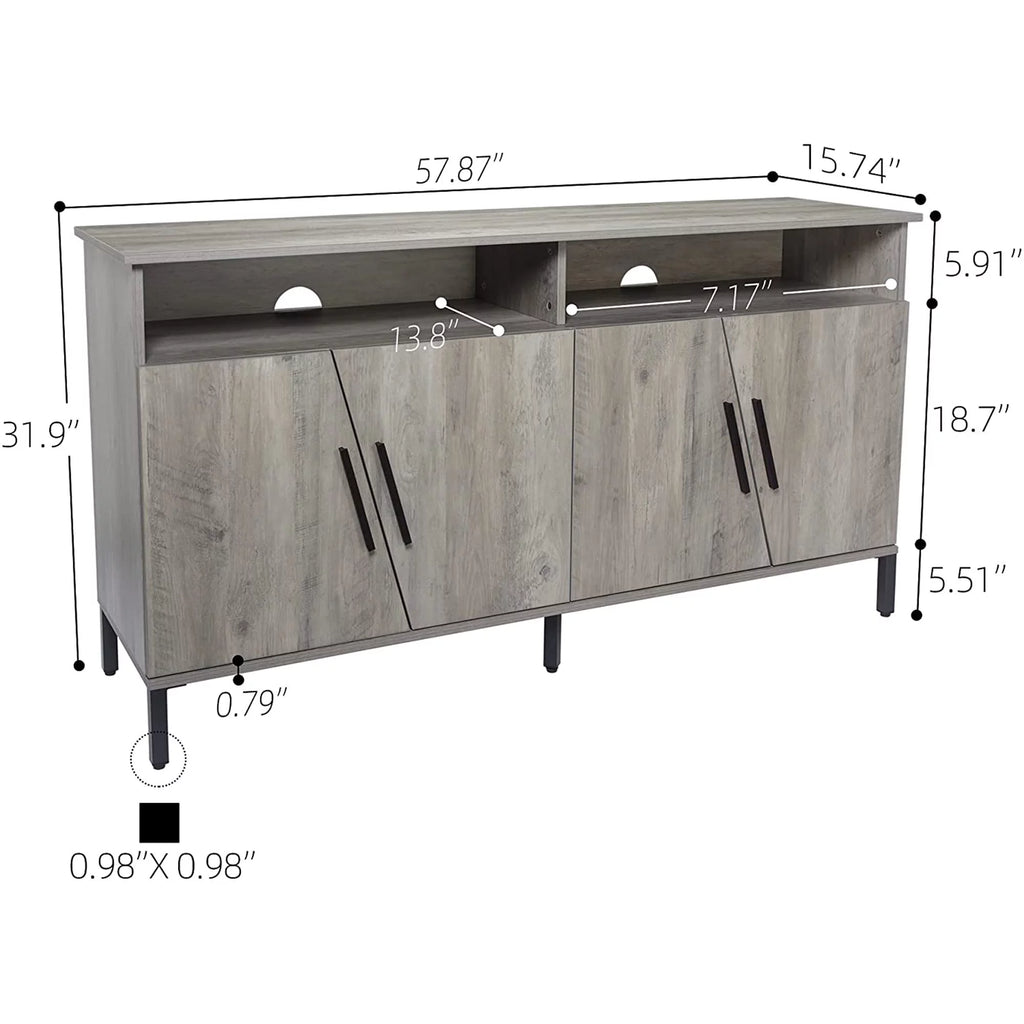 59" Sliding Barn Door TV Stand X325