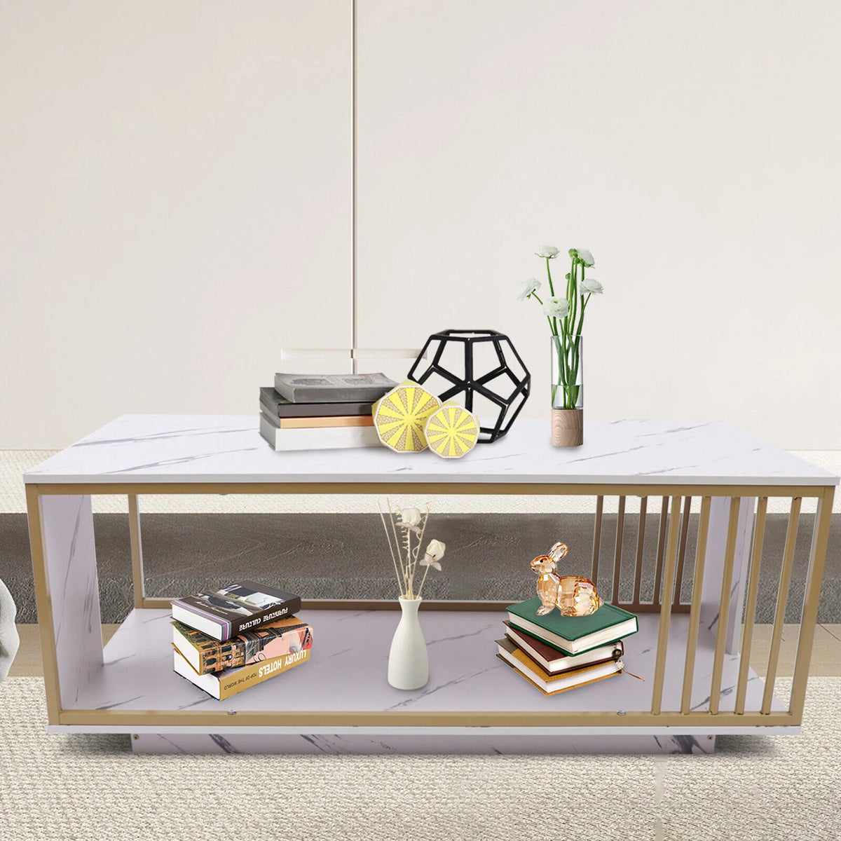 Marble Print Coffee Side End Table K508104