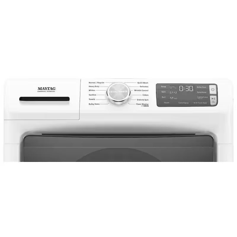 White Front Load Washing Machine with Steam P37005