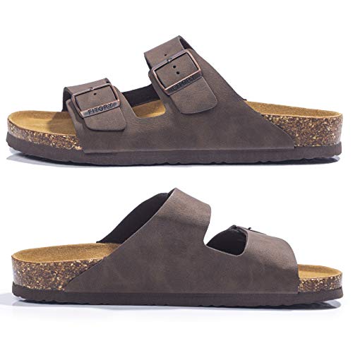 Arch Support Slides with Adjustable Buckle Straps and Cork Footbed N93179