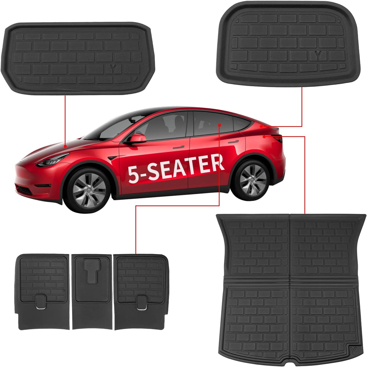 7-Seater TPR Car Cargo Liners Set of 4 Mats P605