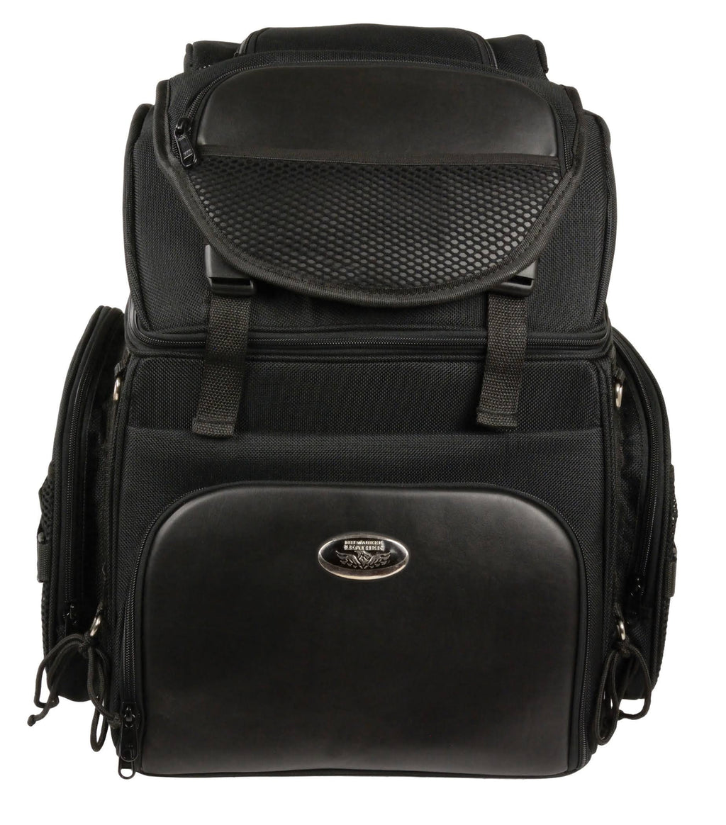 Black Large Nylon Sissy Bar Bag O36425