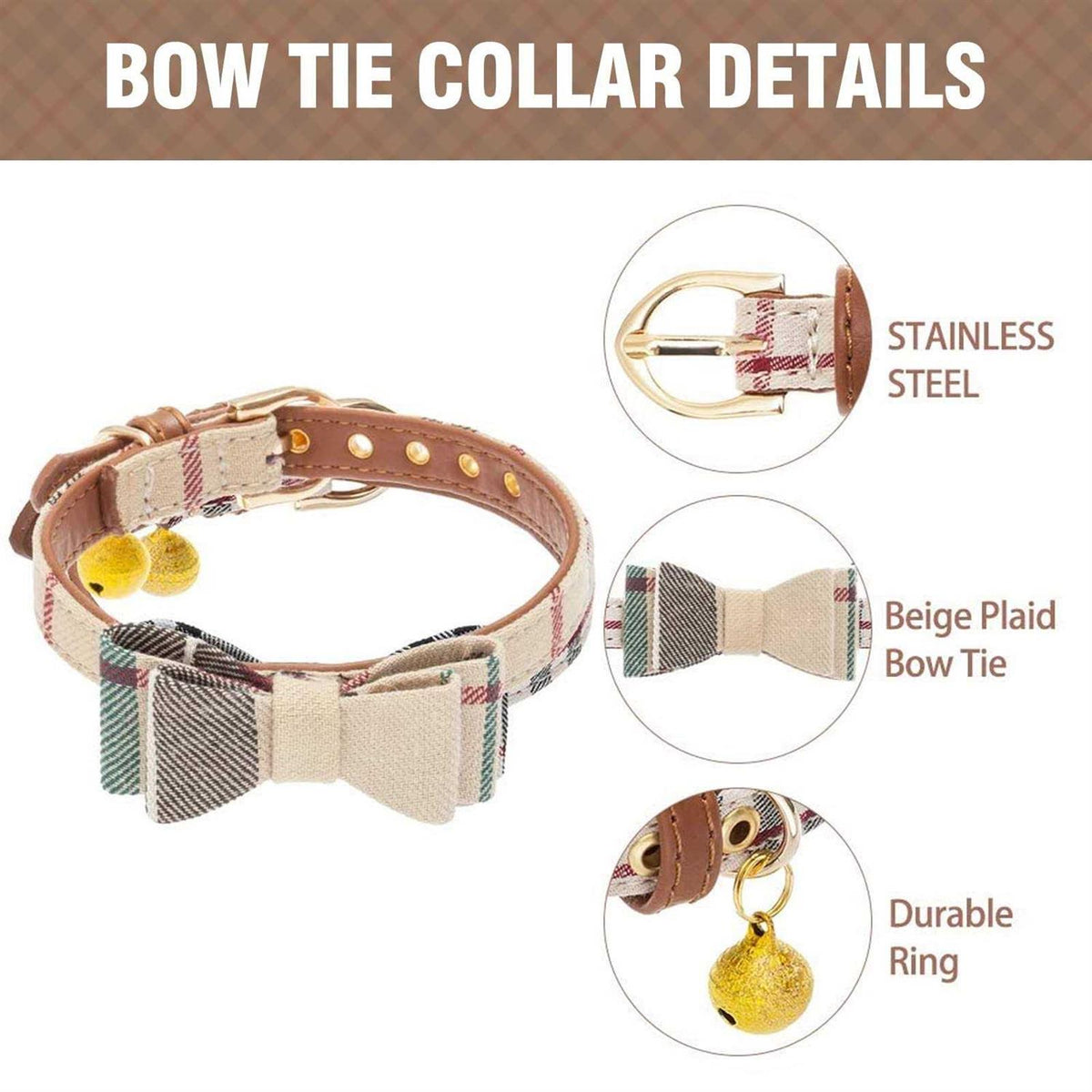Bow Tie Dog Collar and Leash Set J29688