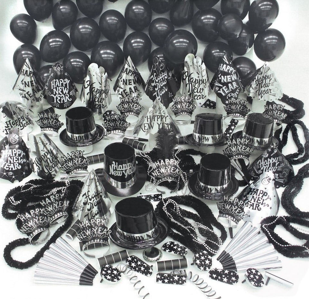 Silver and Black Party Assortment 100 Pkg B591