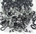 Silver and Black Party Assortment 100 Pkg B591