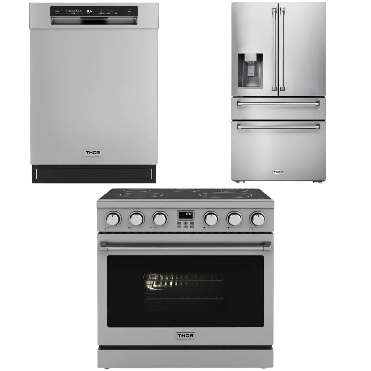 36 Electric Range, Refrigerator and Dishwasher L494