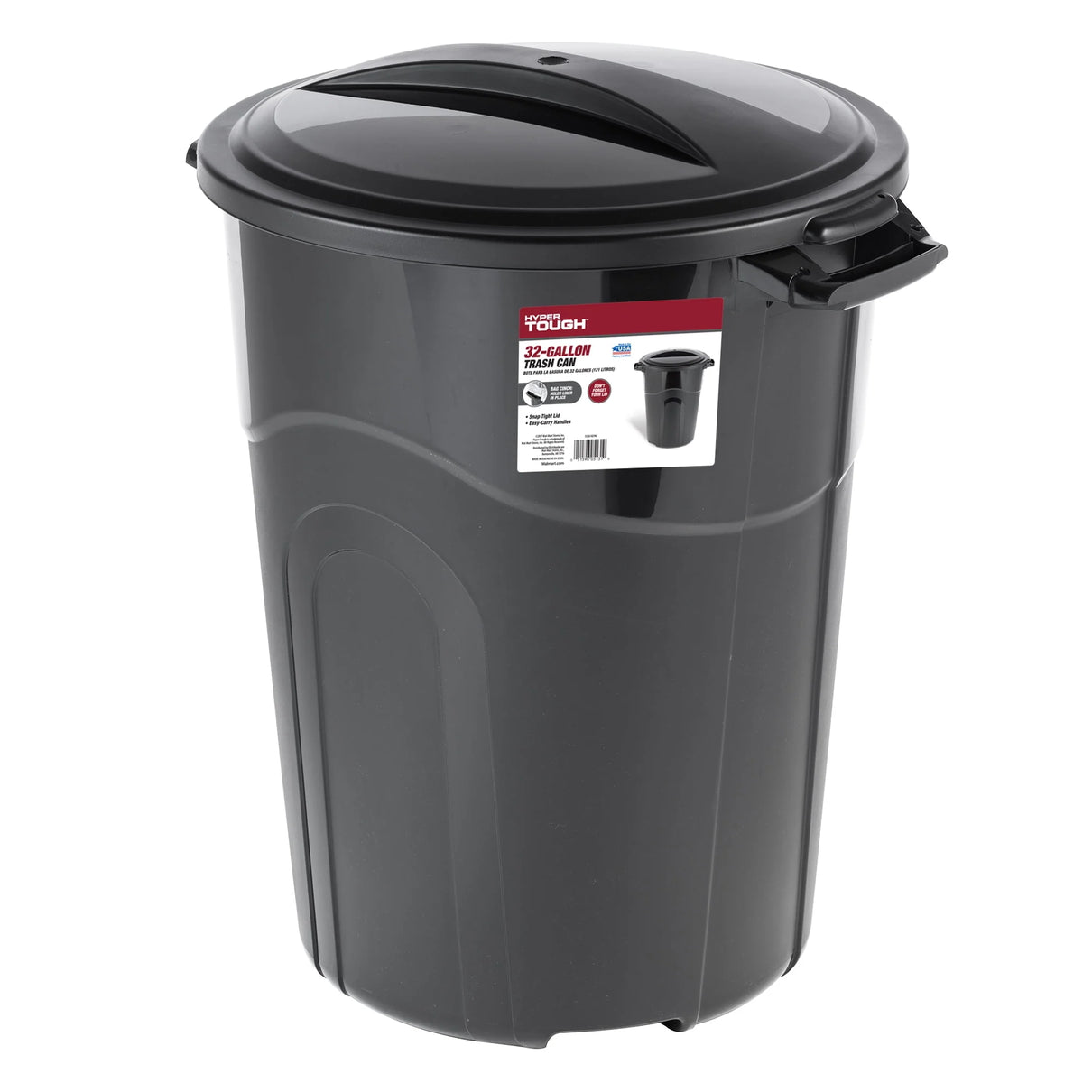 32 Gallon Heavy Duty Plastic Garbage Can with Lid P925456