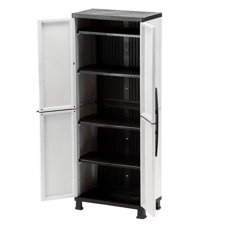 Gray Plastic Freestanding Garage Cabinet P73151