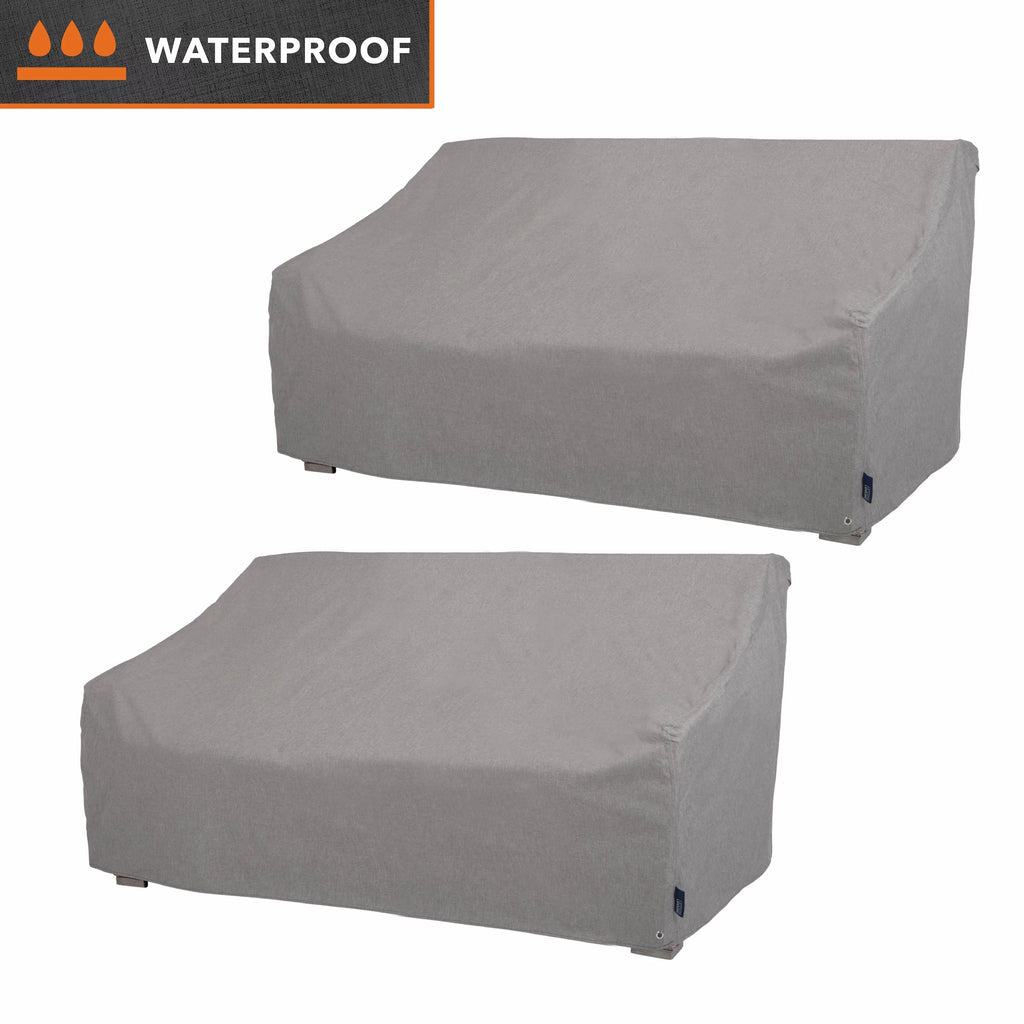 Patio Loveseat Cover, Waterproof, 66"L x 40"W x 39"H, 2-Pack, Granite Gray U4627