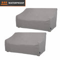 Patio Loveseat Cover, Waterproof, 66"L x 40"W x 39"H, 2-Pack, Granite Gray U4627