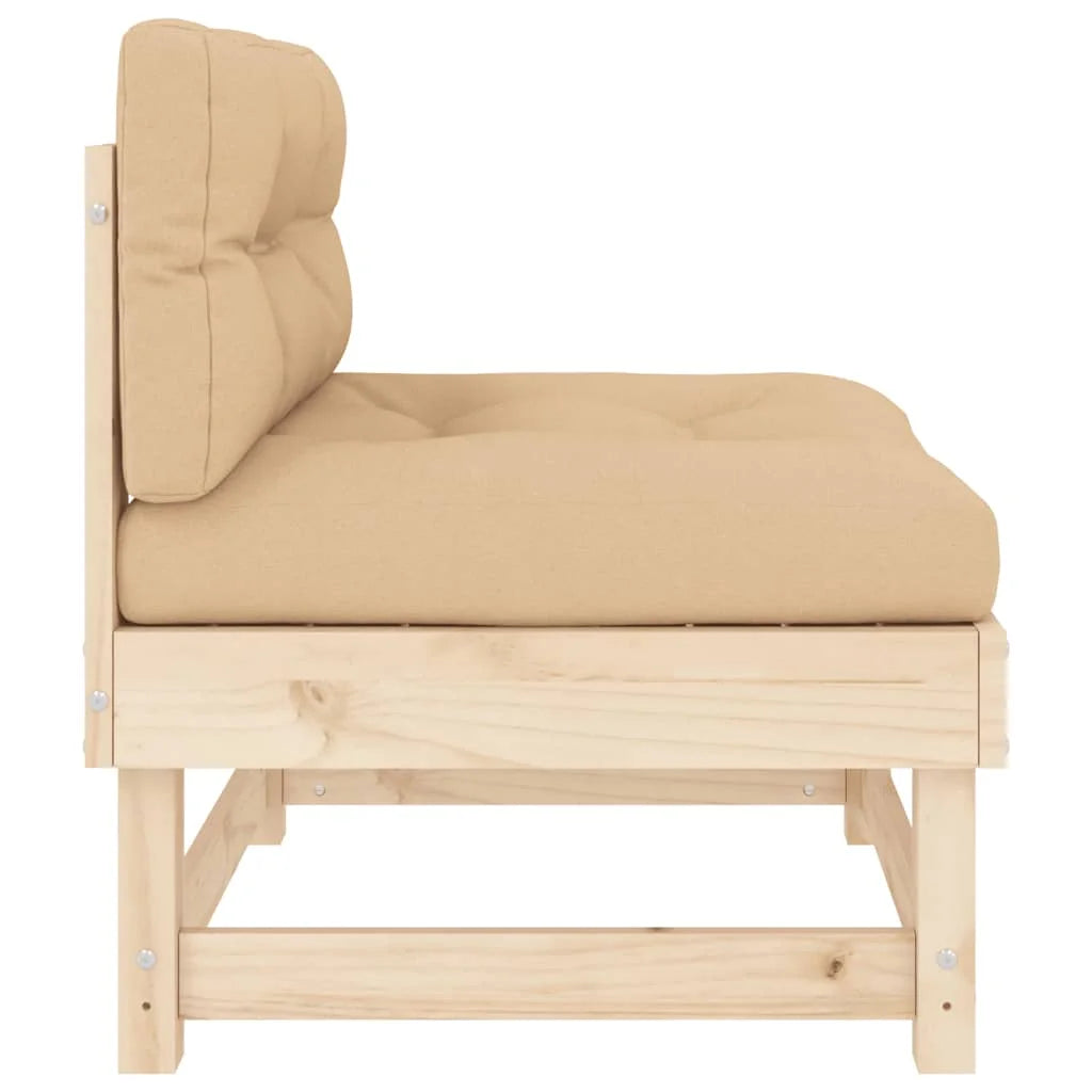 Solid Wood Pine Sofa with Cushions S18395