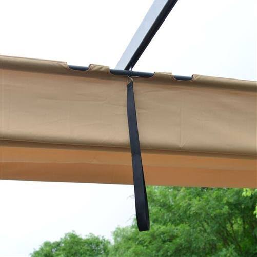 Sand Aluminum Retractable Canopy Pergola A830