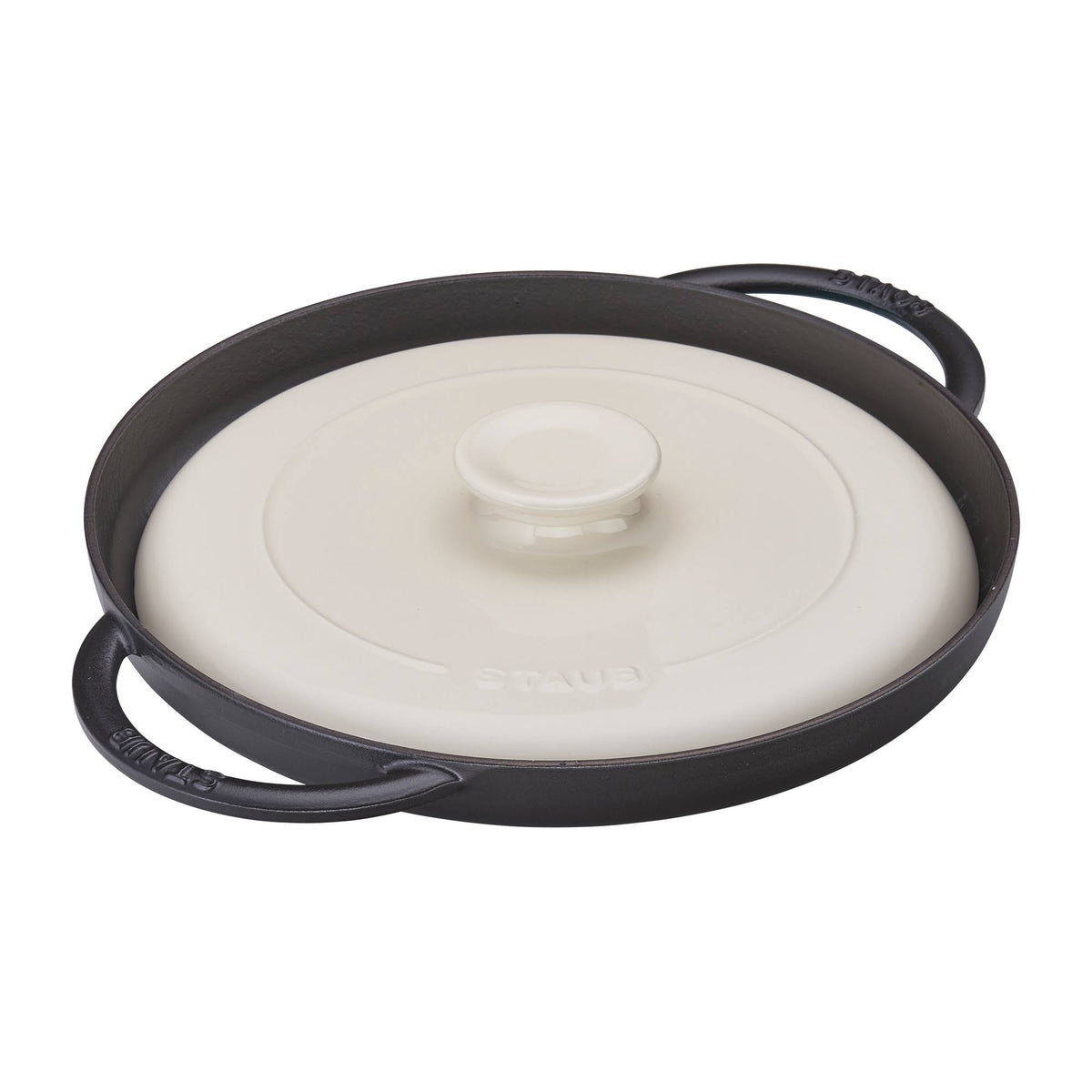 Matte Black Cast Iron Chicken Griddle & Press Set T73341