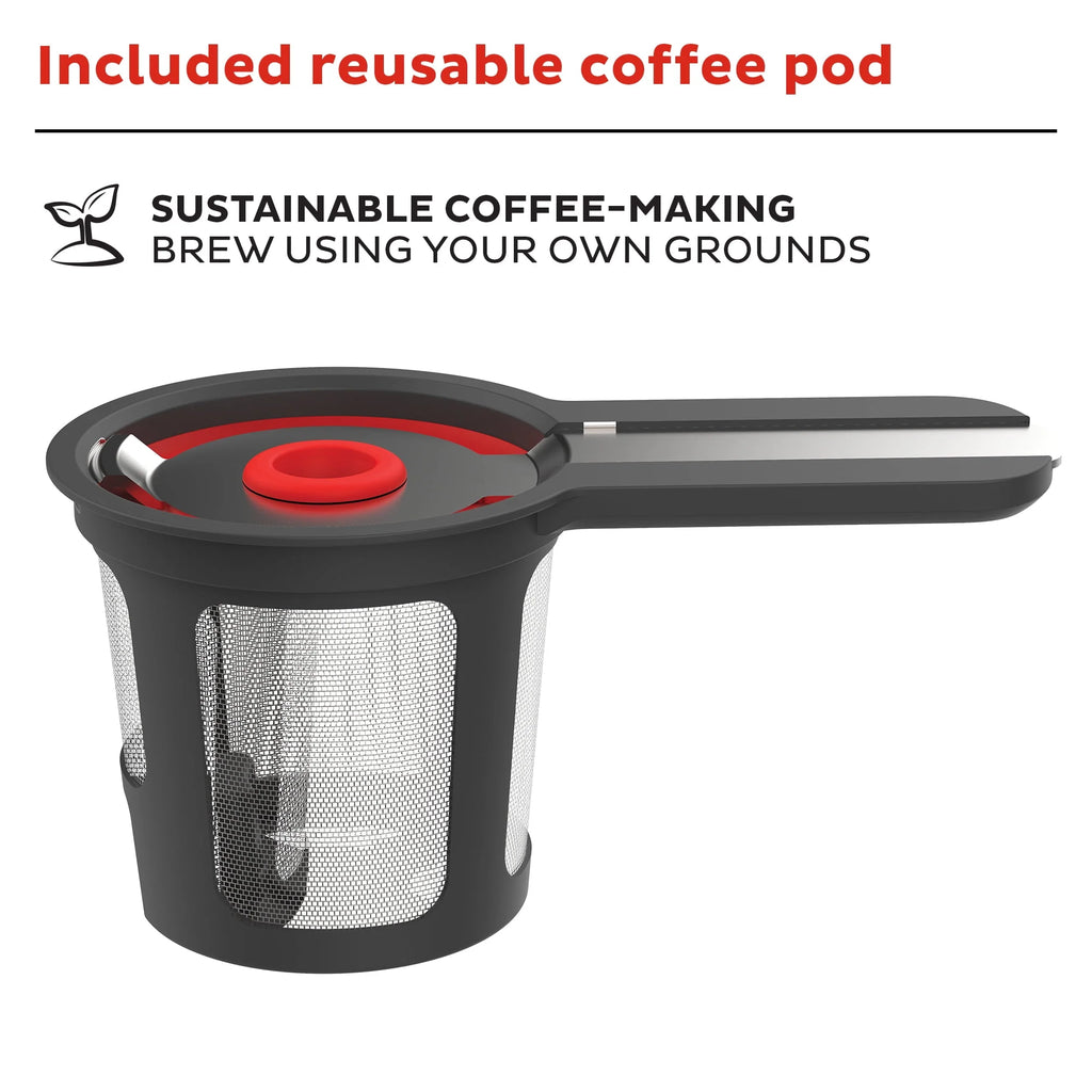 2-in-1 Single Serve Coffee Maker, Black A486667