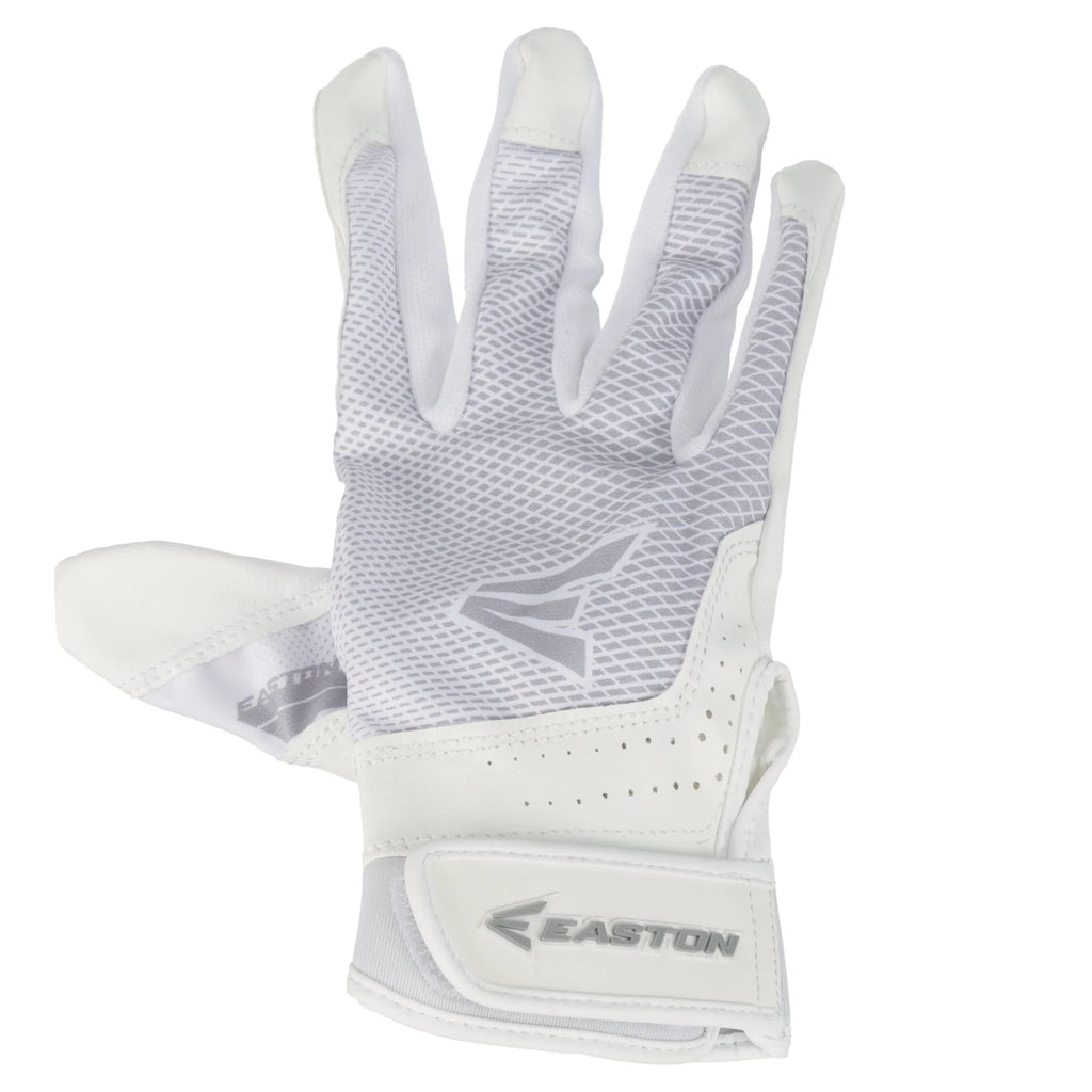 White Large Fastpitch Softball Batting Gloves A9029