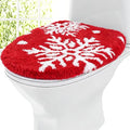 Red White Snowflake Toilet Seat Cover X209959
