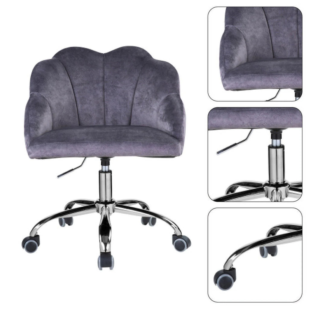 Gray Velvet Adjustable Lift Task Chair O968018
