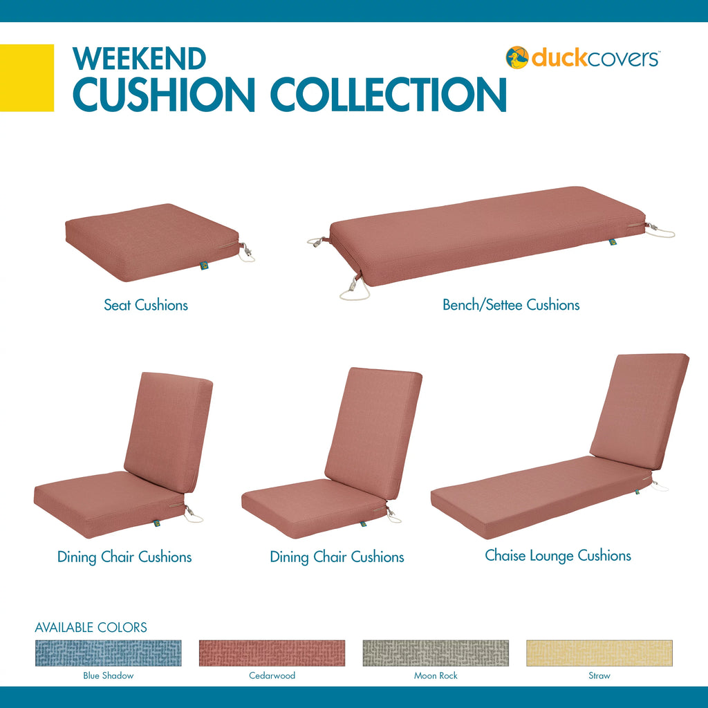 Water-Resistant Outdoor Bench Cushion, 54 x 18 x 3 inch Z697