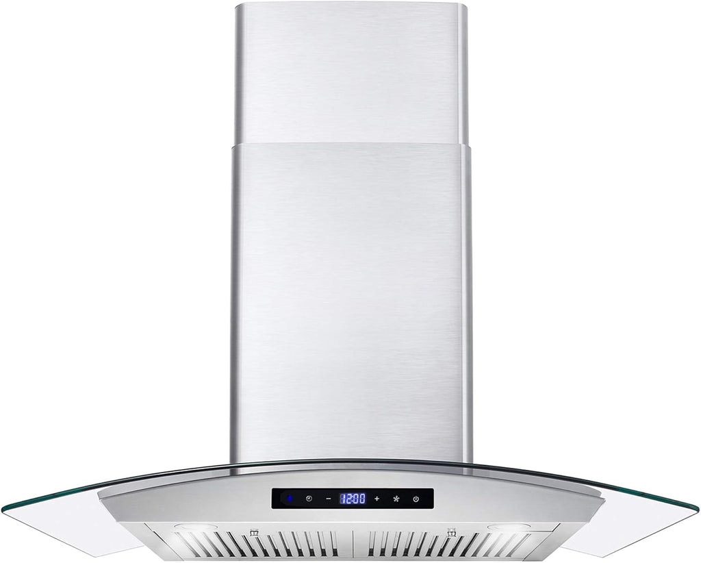 30 in. Wall Mount Range Hood with Curved Glass in Stainless Steel K75114