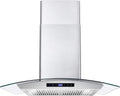 30 in. Wall Mount Range Hood with Curved Glass in Stainless Steel K75114
