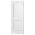 30 in. x 80 in. Roman 2-Panel Round Top Left-Handed Hollow-Core Smooth Primed Composite Single Prehung Interior Door W87384