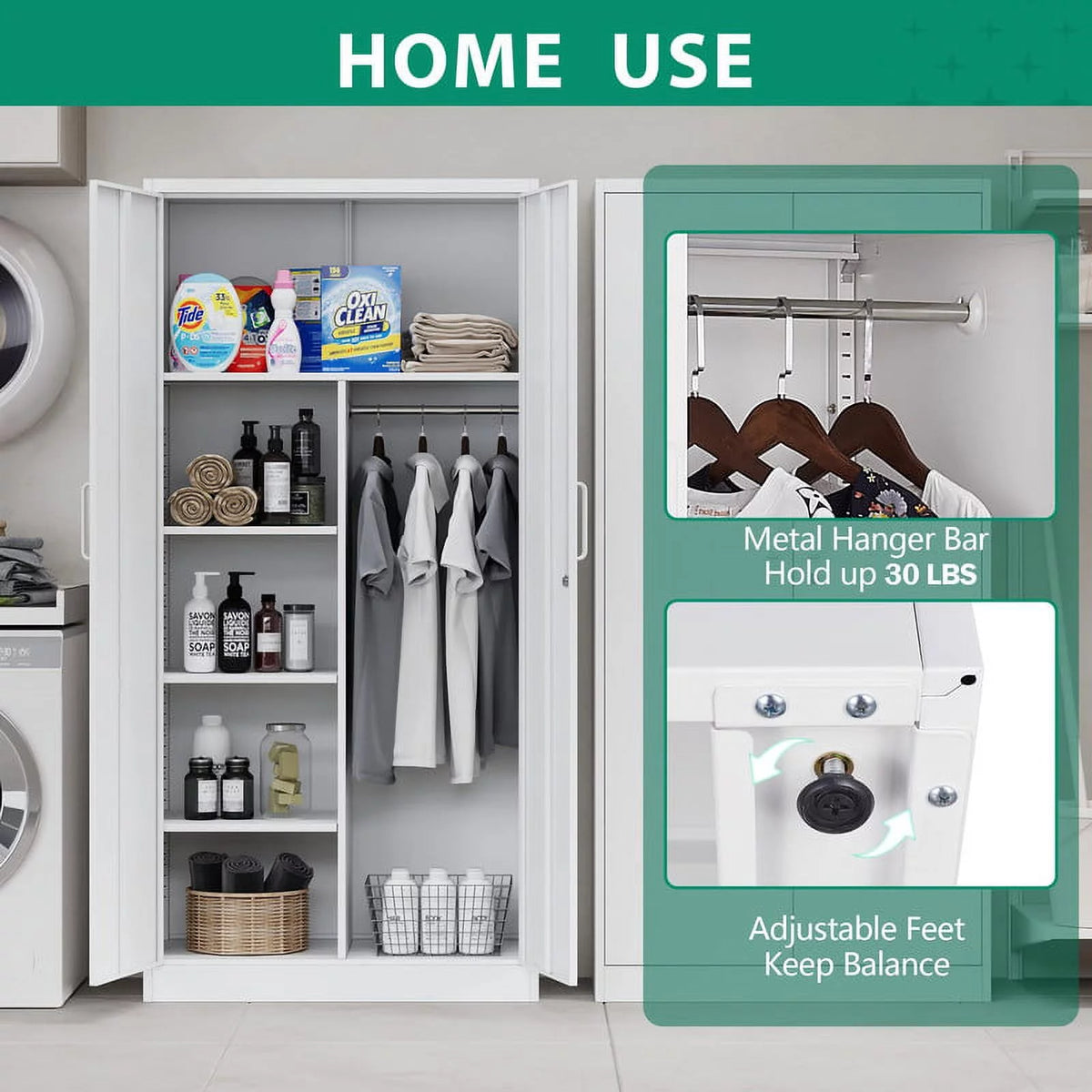 Metal Storage Cabinet with Locking Doors V4053