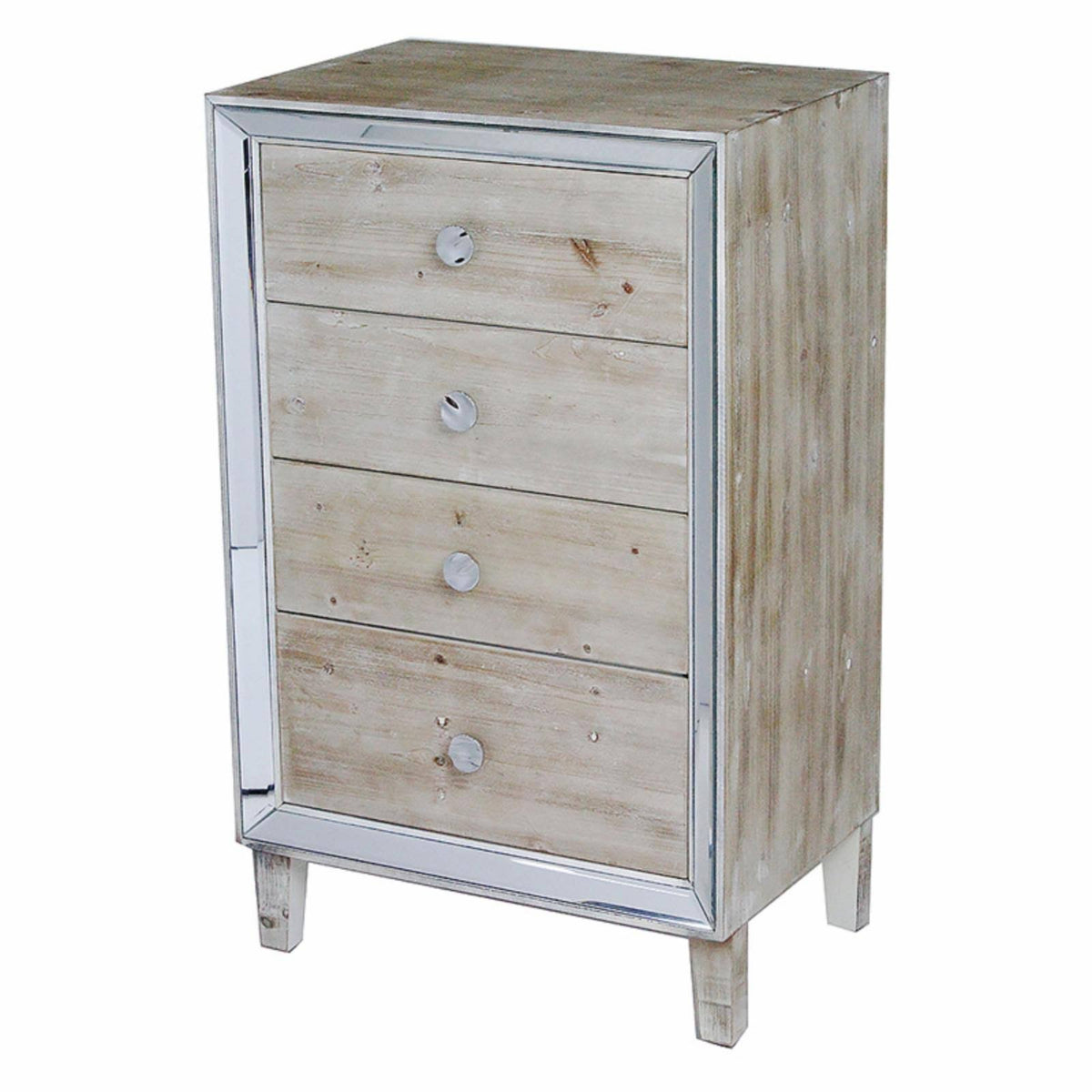White Wash 4 Drawer Cabinet J7021